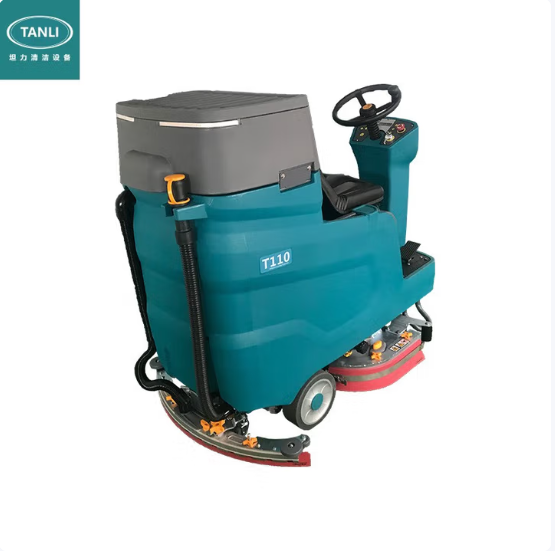 坦力駕駛式洗地機工業(yè)掃地機物業(yè)商場吸拖一體工廠洗地車T110